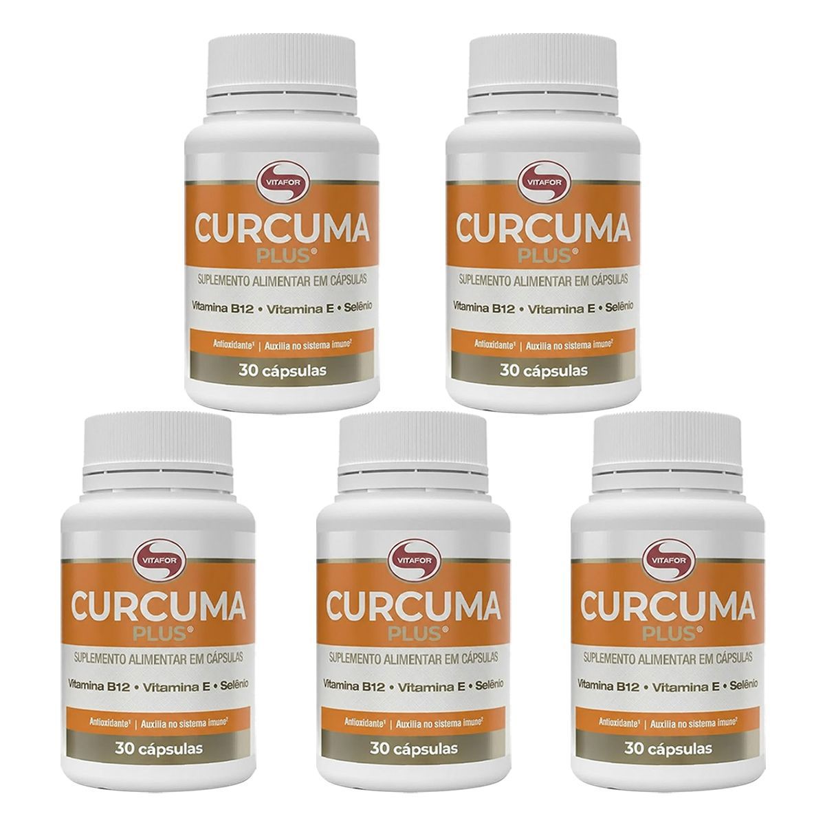 Kit 5X Curcuma Plus - 30 C�psulas Softgel - Vitafor