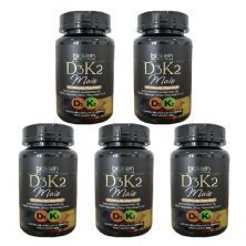 Kit 5X D3K2 Mais C�lcio Magn�sio e Zinco- 60 C�psulas - Bioklein