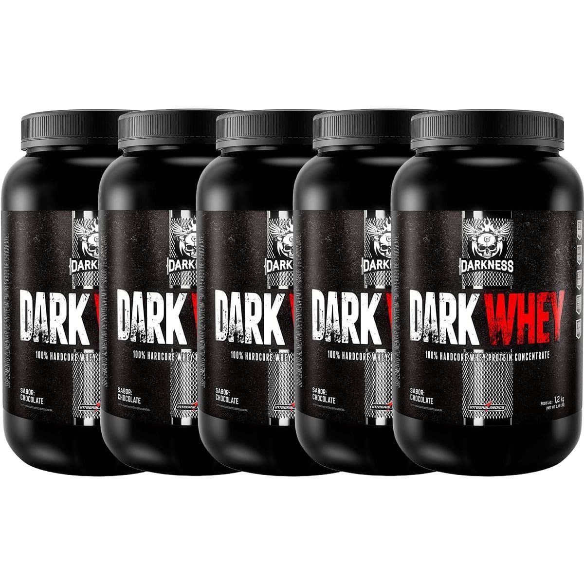 Kit 5X Dark Whey Darkness - 1.200g Chocolate - IntegralM�dica