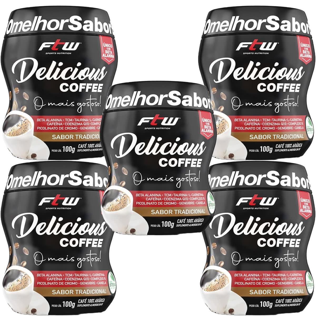 Kit 5X Delicious Coffee - 100g Tradicional - FTW