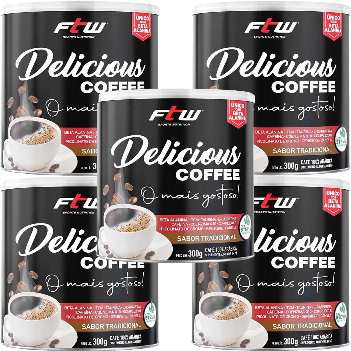 Kit 5X Delicious Coffee - 300g  Tradicional - FTW