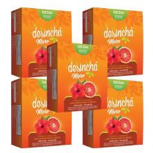Kit 5X Desincha Moro - 30 Sach�s Laranja Moro e Hibisco - Desinch�