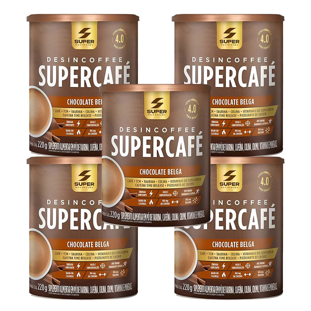 Kit 5X Desincoffee - 220g Chocolate Belga - Desinch�