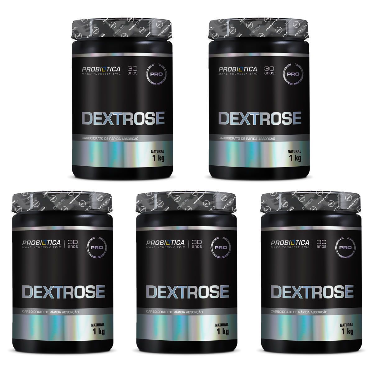 Kit 5X Dextrose - 1000g Natural - Probi�tica