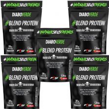 Kit 5X Diabo Verde Blend Protein Mans�o Maromba - 1800g Refil Morango - FTW