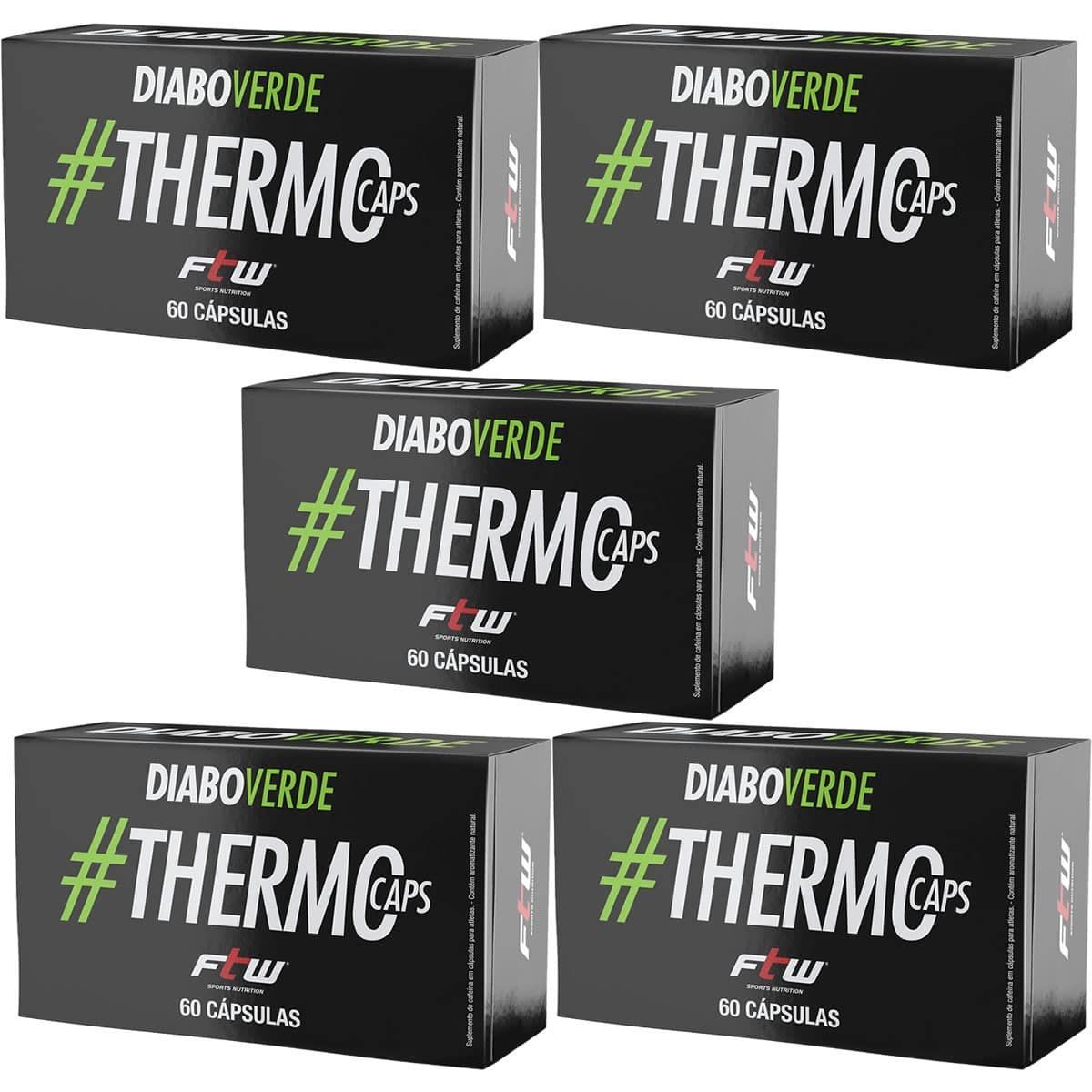 Kit 5X Diabo Verde Extremo - Box 60 C�psulas - FTW