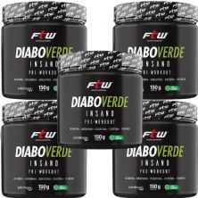 Kit 5X Diabo Verde Insano Pre - Workout - 150g Lim�o - FTW