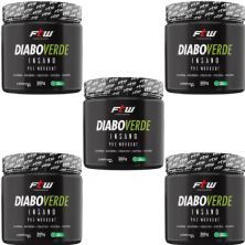 Kit 5X Diabo Verde Insano Pre - Workout - 300g Lim�o - FTW