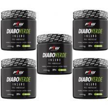 Kit 5X Diabo Verde Insano Pre - Workout - 300g Ma�� Verde - FTW