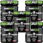 Kit 5X Diabo Verde Pre-Workout Mans�o Maromba - 250g Frutas Vermelhas - FTW