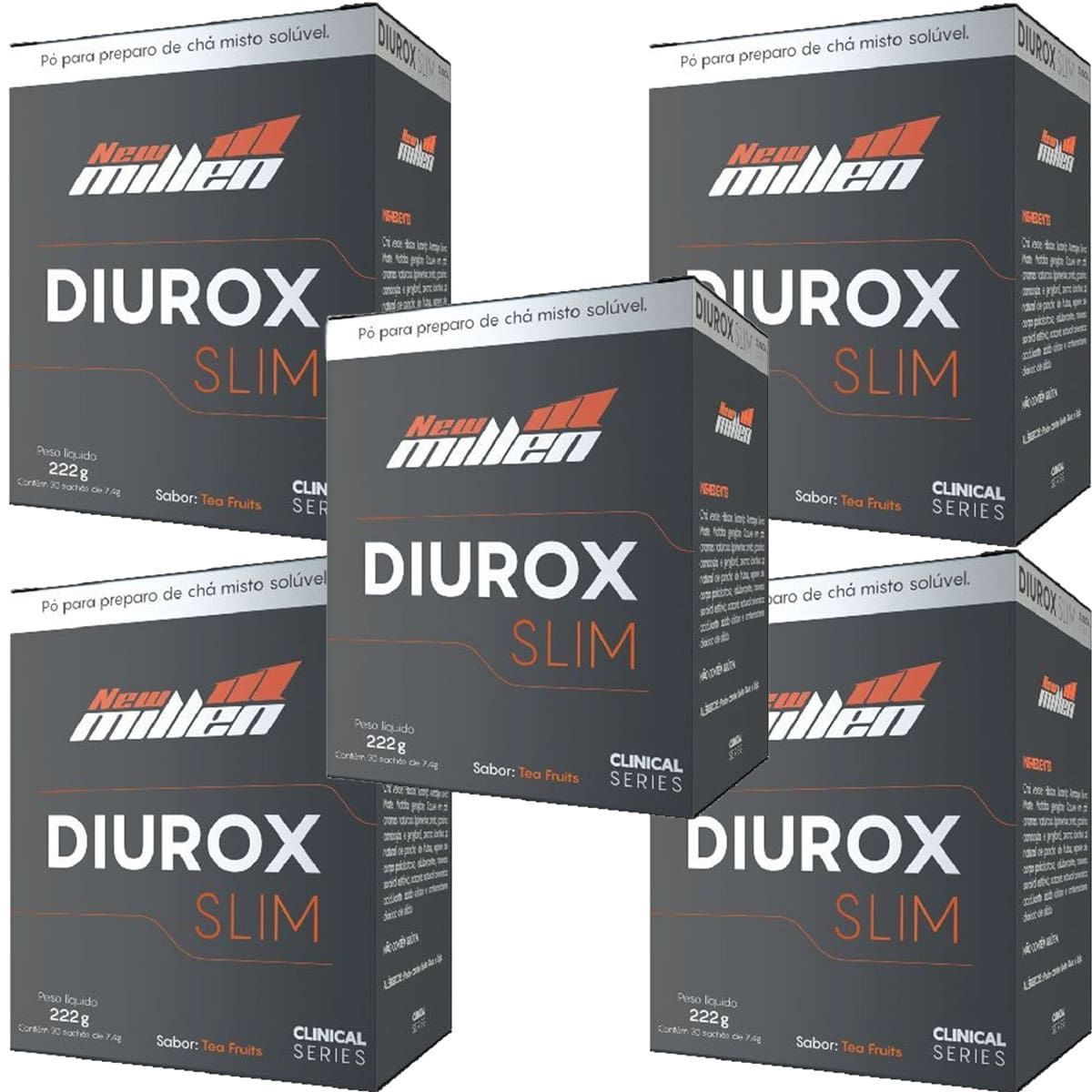 Kit 5X Diurox - 222g Tea Fruits - New Millen