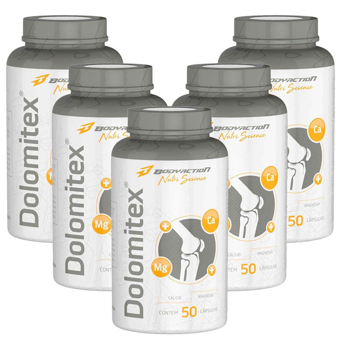 Kit 5X Dolomitex - 50 C�psulas - BodyAction