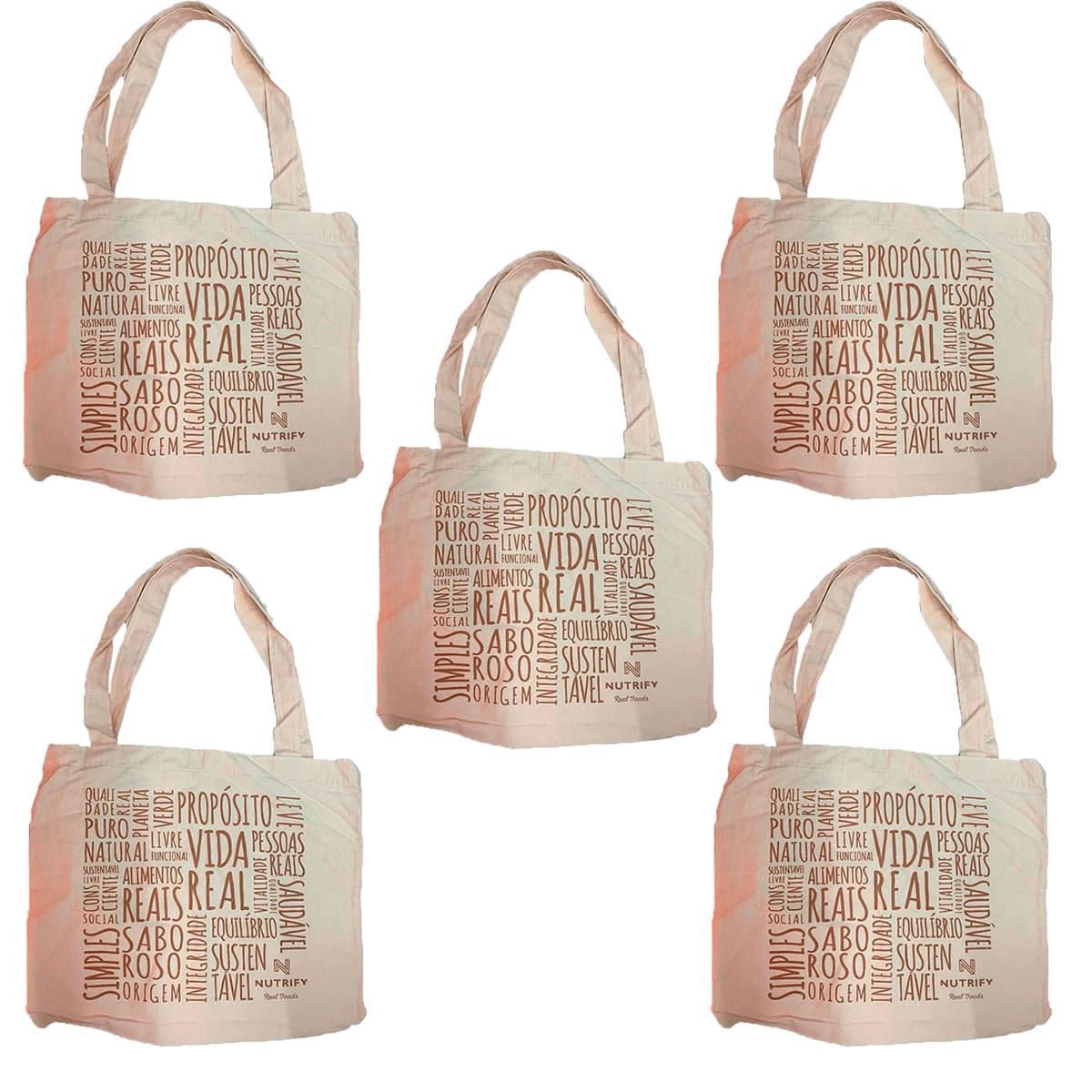 Kit 5X Ecobag Algod�o - Nutrify