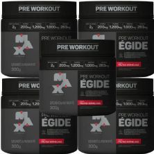 Kit 5X �gide Pre Workout - 300g Frutas Vermelhas - Max Titanium
