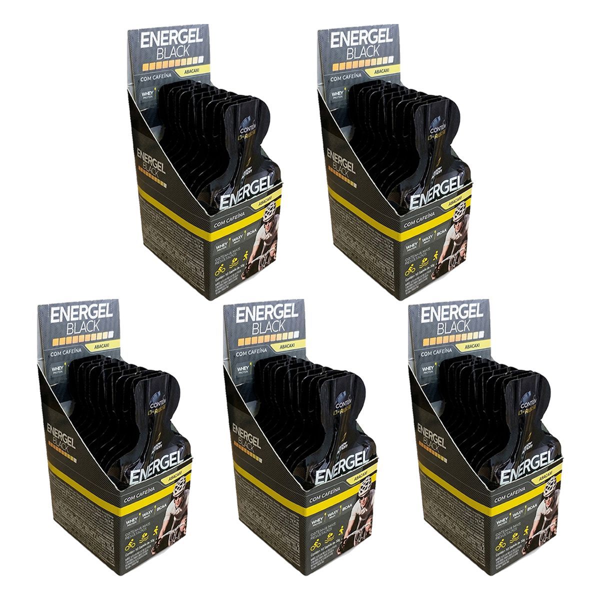 Kit 5X Energel Black - 10 Sach�s Abacaxi - BodyAction