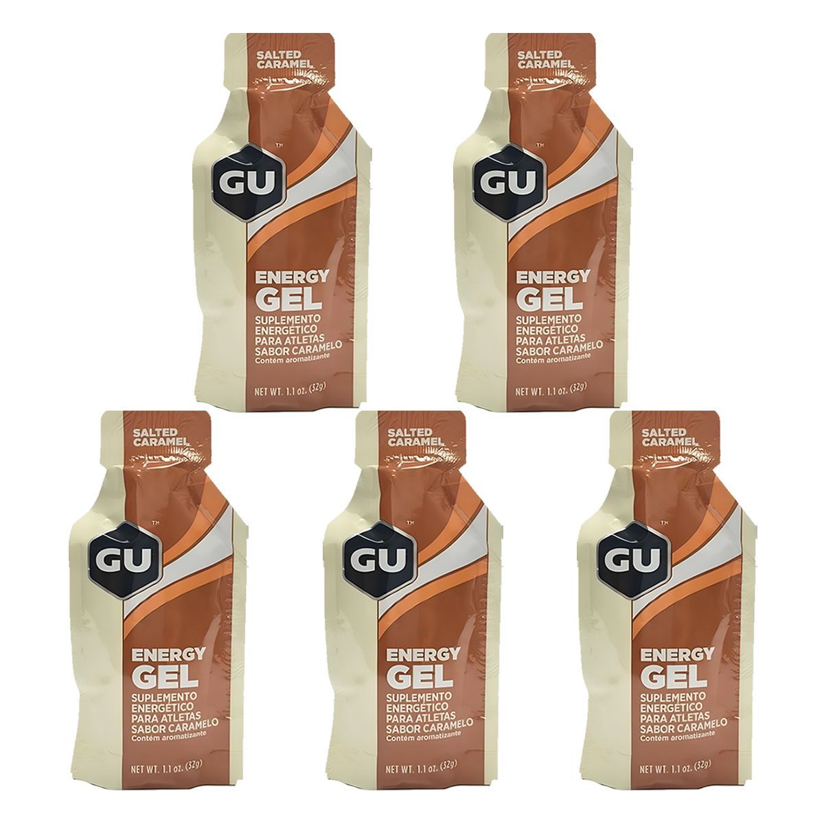 Kit 5X Energy Gel - Sabor Caramelo 1 sach�s 32g - GU