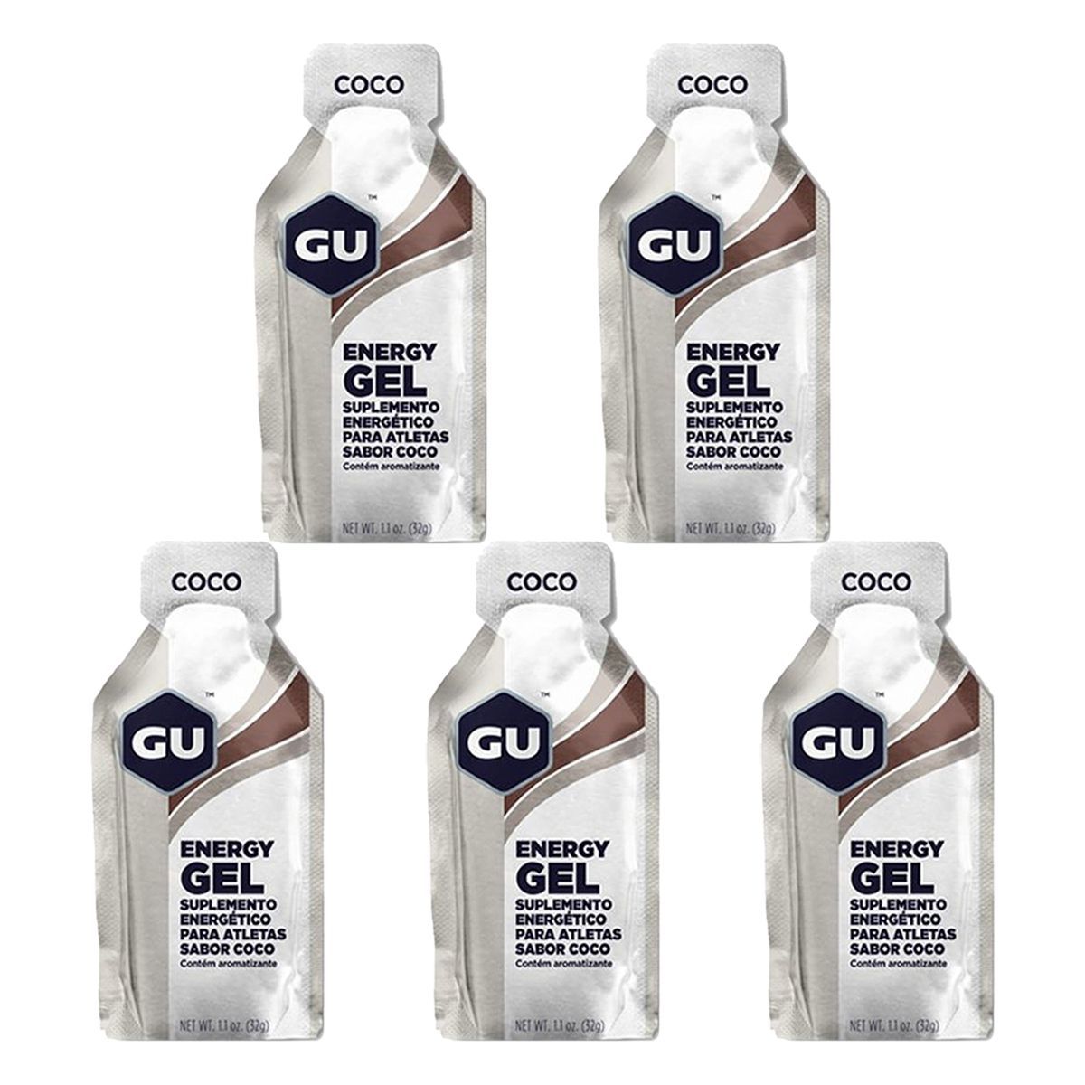 Kit 5X Energy Gel - Sabor Coco 1 Sach�s 32g - GU