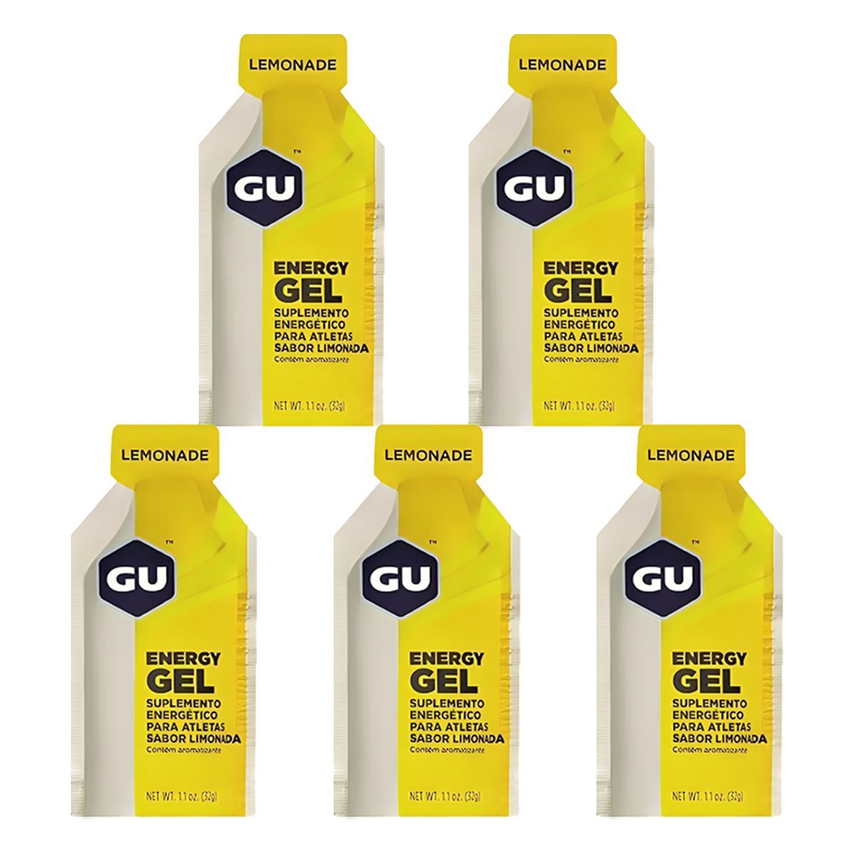 Kit 5X Energy Gel - Sabor Limonada 1 sach� 32g - GU