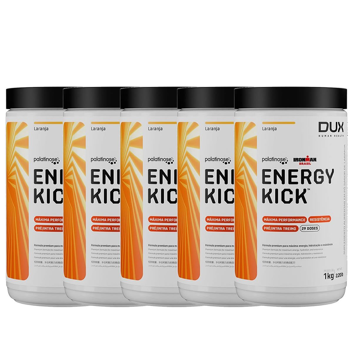 Kit 5X Energy Kick - 1000g Laranja - Dux Nutrition