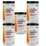 Kit 5X Energy Kick + Caffeine - 1000g  Lim�o - Dux Nutrition