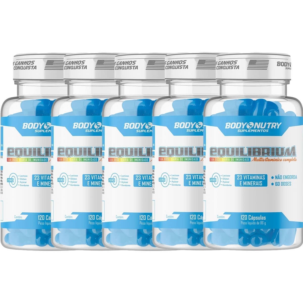 Kit 5X Equilibrium Multivit - 120 C�psulas - Body Nutry