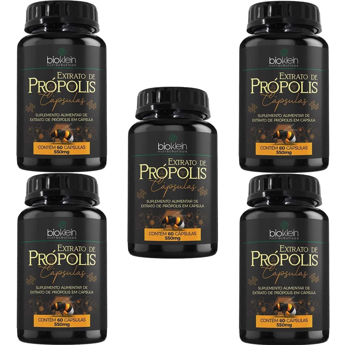 Kit 5X Extrato de Pr�polis - 60 C�psulas - Bioklein