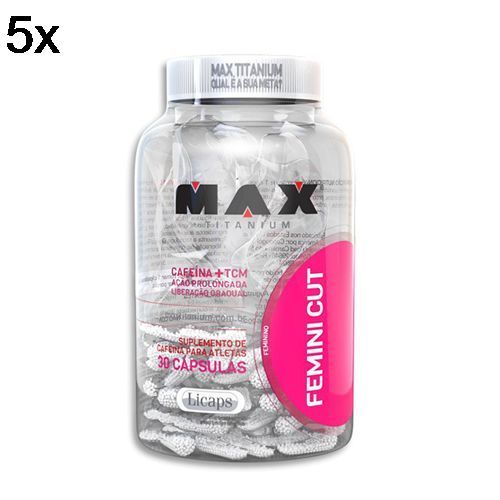 Kit 5X Femini Cut -  30 C�psulas - Max Titanium