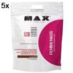 Kit 5X Femini Mass - 2400g Chocolate - Max Titanium