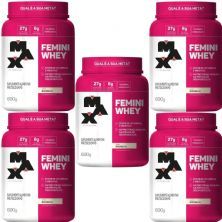Kit 5X Femini Whey - 600g Baunilha - Max Titanium