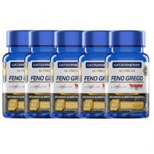 Kit 5X Feno Grego Testofen - 60 C�psula - Catarinense Nutricao