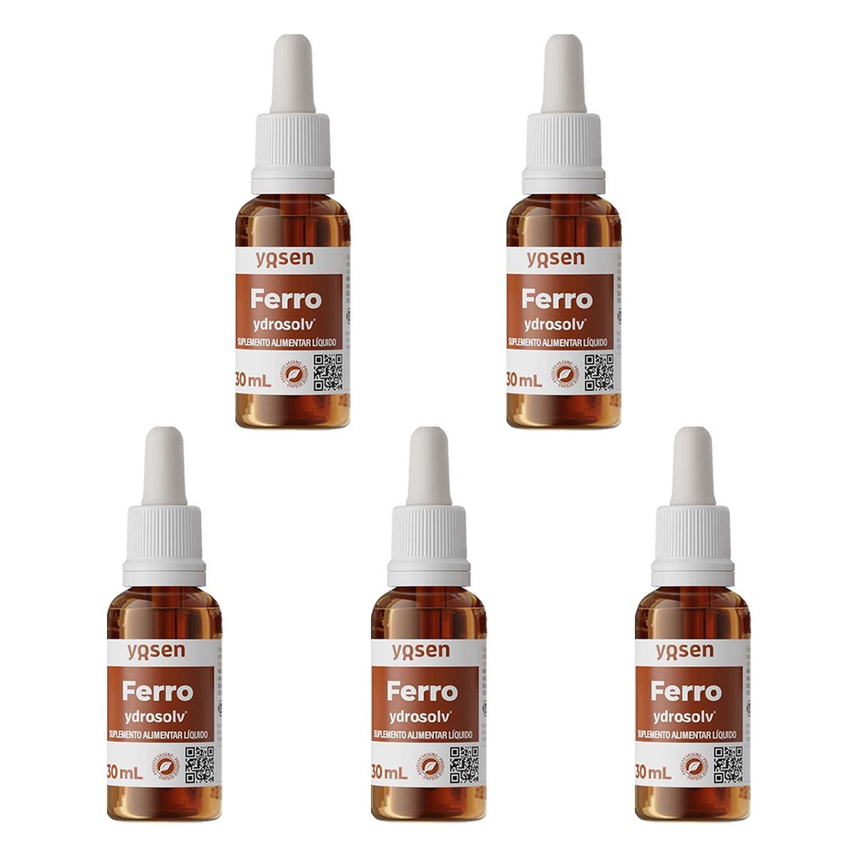 Kit 5X Ferro Ydrosolv - 30ml Framboesa - Yosen