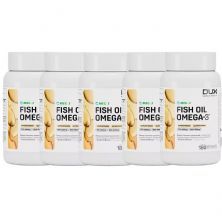 Kit 5X Fish Oil Premium - 180 C�psulas Softgel - Dux Nutrition