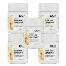 Kit 5X Fish Oil Premium - 60 C�psulas Softgel - Dux Nutrition