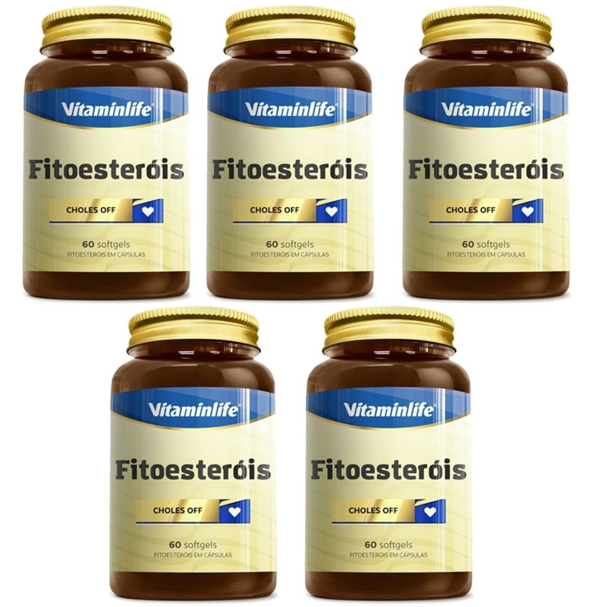 Kit 5X Fitoesterois em C�psula Farma - 60 C�psulas - VitaminLife