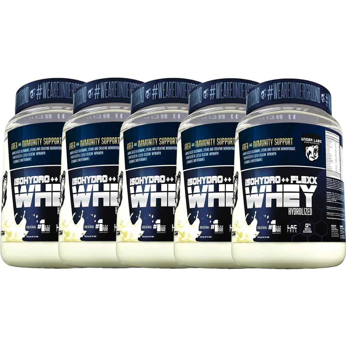 Kit 5X Flexx Whey Isohydro++ -  900g Original - Under Labz
