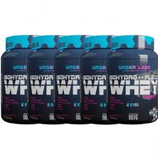 Kit 5X Flexx Whey Isohydro++ - 907g Strawberry Smoothie - Under Labz