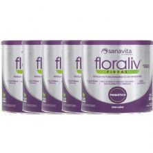 Kit 5X Floraliv Fibras - 225g Sem Sabor - Sanavita