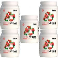 Kit 5X Fresh Vegan - 520g Morango - Dux Nutrition
