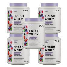 Kit 5X Fresh Whey - 450g Frutas Vermelhas - Dux Nutrition