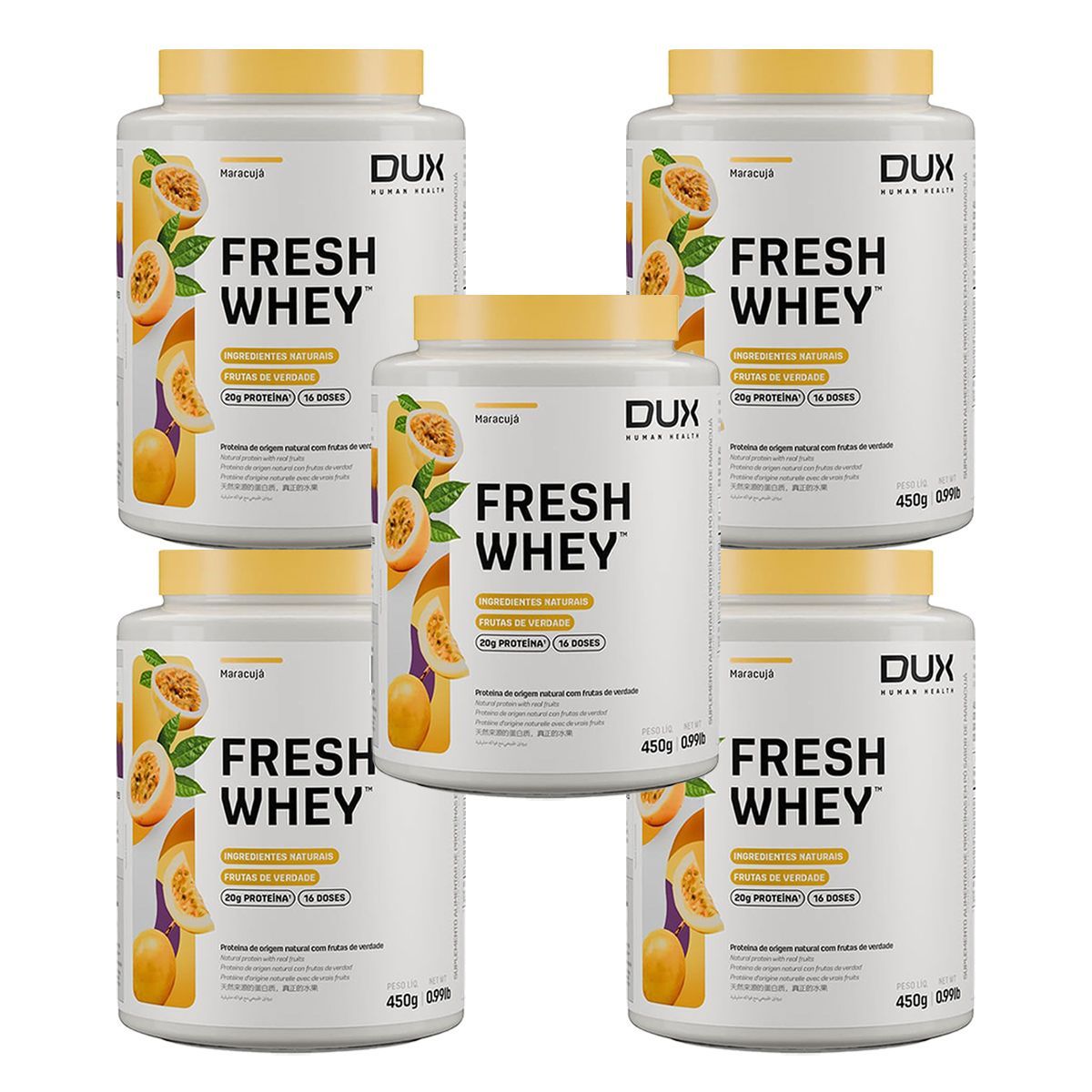 Kit 5X Fresh Whey - 450g Maracuj� - Dux Nutrition
