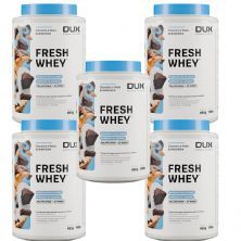 Kit 5X Fresh Whey - 900g  Chocolate e Pasta de Amendoim - Dux Nutrition