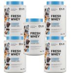 Kit 5X Fresh Whey - 900g  Chocolate e Pasta de Amendoim - Dux Nutrition