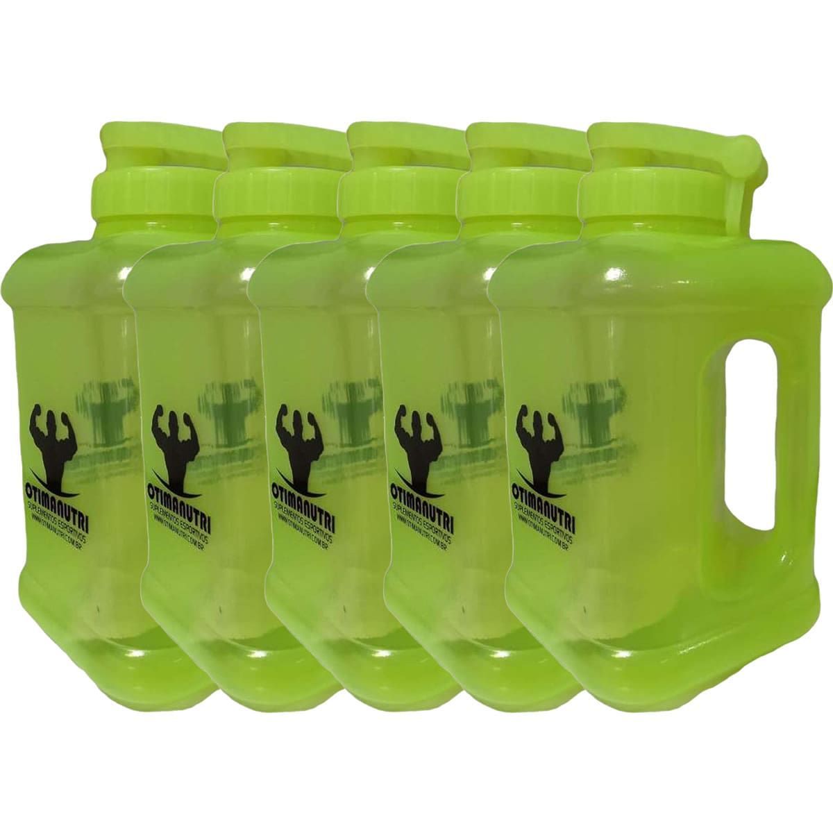 Kit 5X Gal�o Quadrado - 1600ml Verde Lim�o - OtimaNutri