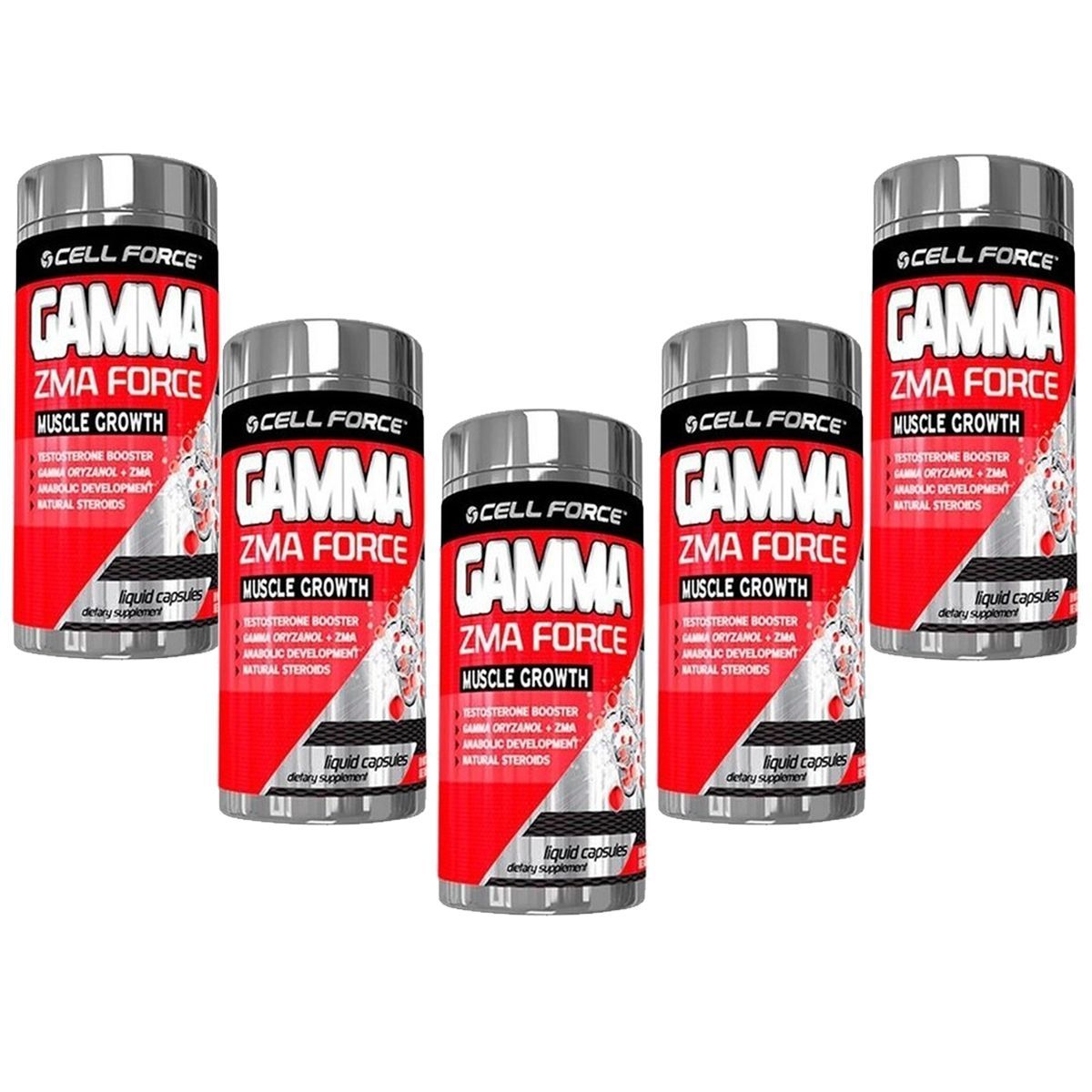 Kit 5X Gamma ZMA Force - 60 C�psulas - Cell Force