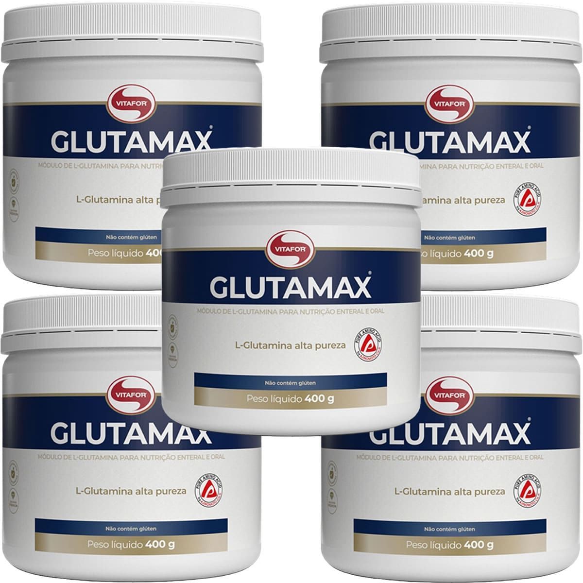 Kit 5X Glutamax - 400g - Vitafor