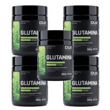 Kit 5X Glutamina - 300g Sabor Natural - Dux Nutrition
