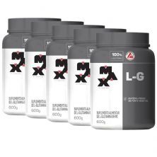 Kit 5X Glutamina L-G - 600g - Max Titanium