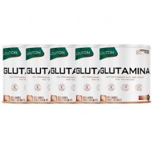 Kit 5X Glutamina Ultrapure - 300g Sem Sabor - Lauton Nutrition