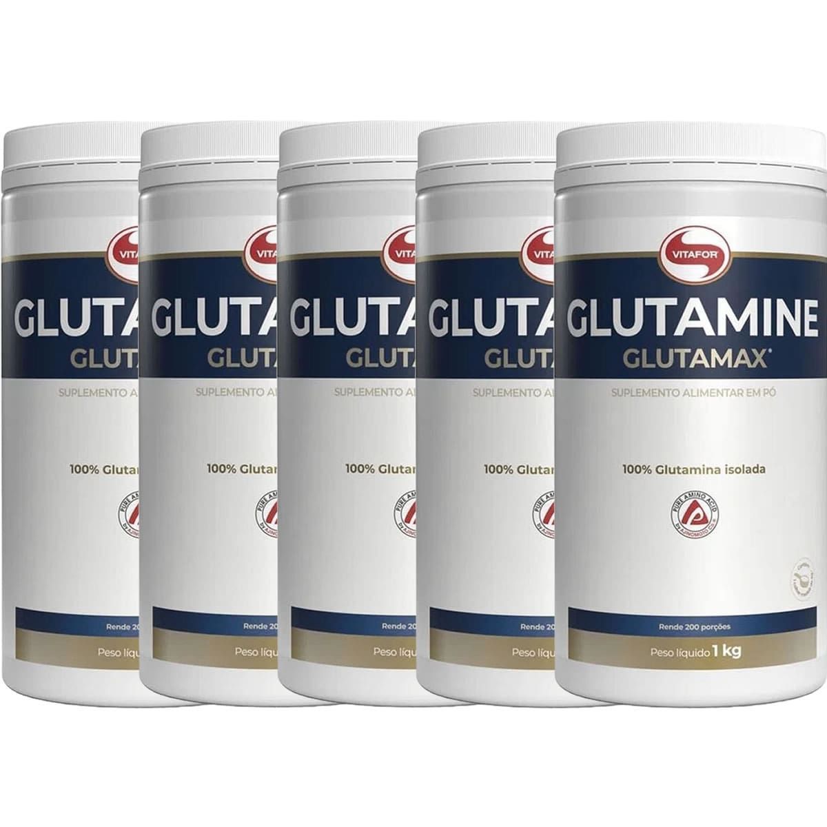 Kit 5X Glutamine - 1000g - Vitafor