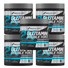 Kit 5X Glutamine Double Force - 150g Natural - BodyAction